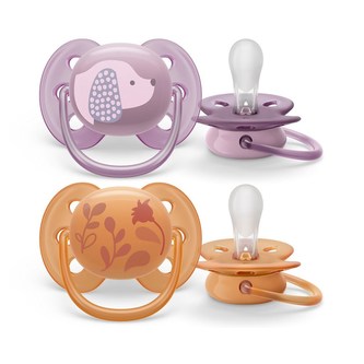 Šidítko Avent Ultrasoft Premium zvířátka 6-18 m 2ks holčička - velikost 6-18 m