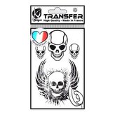 Samolepka na textil zažehlovací motiv CRANES - lebky