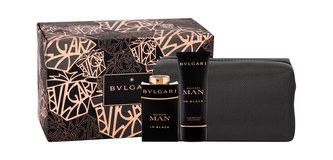 Bvlgari Man In Black parfémovaná voda 100 ml + balsam po holení 100 ml + kosmetická taška
