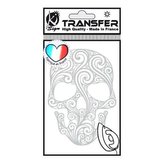 Samolepka na textil zažehlovací, motiv TETES de MORT -lebka