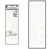 Samolepka na textil sametová, zažehlovací,motiv FLEURS CROCHET-háčkovaná květina