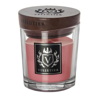Svíčka oválná váza Vellutier, Sukulet růžového grapefruitu, 90g