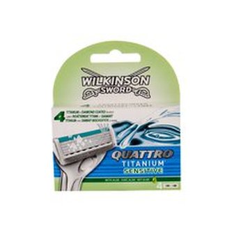Wilkinson Sword Quattro Náhradní břit Titanium Sensitive 4 ks pro muže
