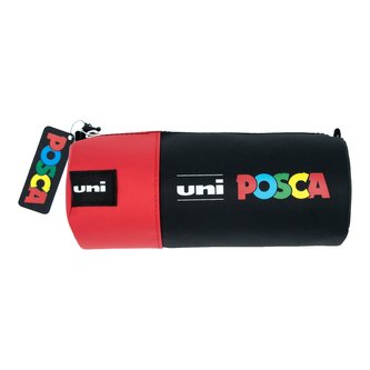 Penál "Posca", červená, kulatý, UNI 2UPCTOLLTARTOP