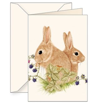 Karnet B6 + koperta 5611 Króliki Wielkanoc