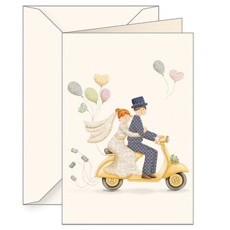 Karnet B6 + koperta 6176 Ślub Skuter