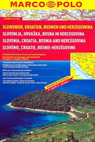 Slowenien, Kroatien, Bosnien und Herzegowina  1 : 300000/1cm=3km (, 2008)
