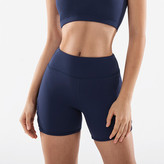 Dámské sportovní kraťasy s vysokým pasem vykrojené, tmavě modrá M