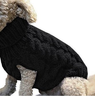 Svetr/rolák pro psa Spring - Černá L