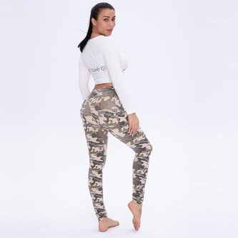 Push-Up legíny Melody, Camo Sand, NP XS