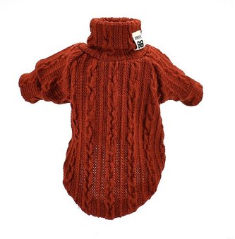 Svetr/rolák s rukávem pro psa Spring - Červená L