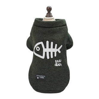 Mikina pro psa rybí kost - Tmavě zelená S