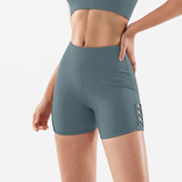 Dámské sportovní kraťasy s vysokým pasem vykrojené, zelená M