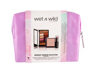 Wet n Wild Color Icon paletka očních stínů 8,5 g + rozjasňovač MegaGlo Highlighting Powder 5,4 g Precious Petals + rtěnka MegaLast Lip Color 3,3 g Sand Storm + taštička