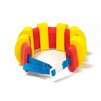 Plavecký pás 13 dílků Žlutá/Červená