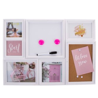 Plastový rámeček na 5 fotek s tabulkou na poznámky, 0/12