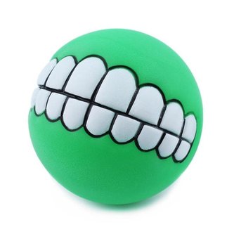 Pískací míček Smile 7,5cm Zelená