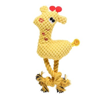 Hračka ECO pískací pro psa/kočku 26 x 16 cm Žlutá