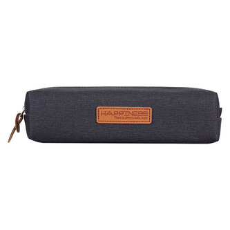 Látkový penál Happiness, na zip, 1 ks, A3203 Černá