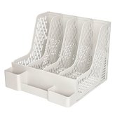 Plastový stojan na katalogy, 4 moduly B2024 Šedá