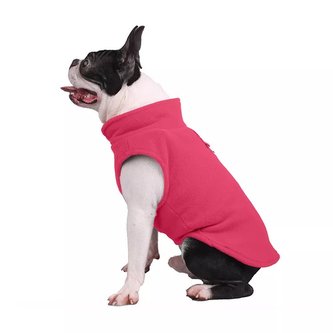 Fleece mikina pro psa s poutkem - Růžová S