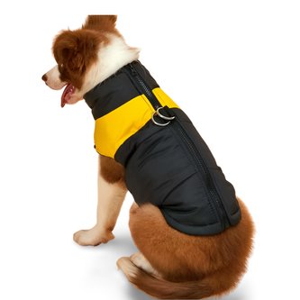 Zimní vesta Černo Žlutá S