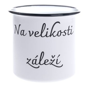 Smaltový hrnek "Na velikosti záleží", 1000ml, 0/36