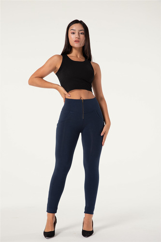 Push-Up pletené legíny Melody, dark blue, VP M