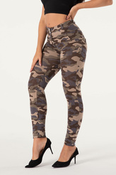 Push-Up legíny Melody, Camo Brown, NP XS