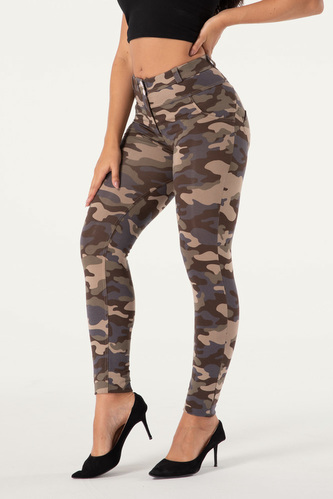 Push-Up legíny Melody, Camo Brown, NP XS