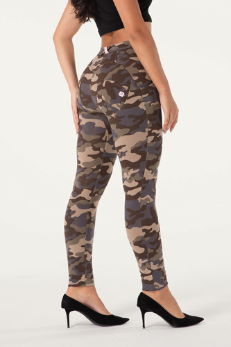 Push-Up legíny Melody, Camo Brown, NP M