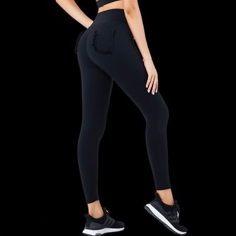 Sportovní legíny s vázáním, černá M