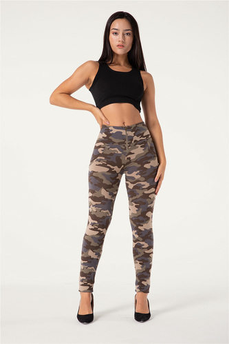 Push-Up legíny Melody, Camo Brown, VP M