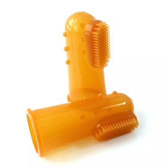 Super měkký zubní kartáček pro mazlíčky 5,4cm Oranžová