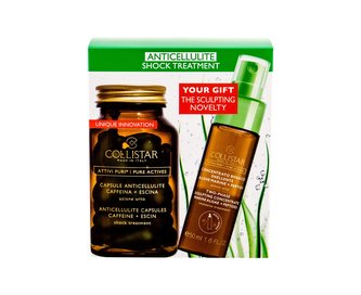 Collistar Pure Actives kofeinové kapsle 14 ks + zeštíhlující koncentrát Two-Phase Sculpting Concentrate 50 ml