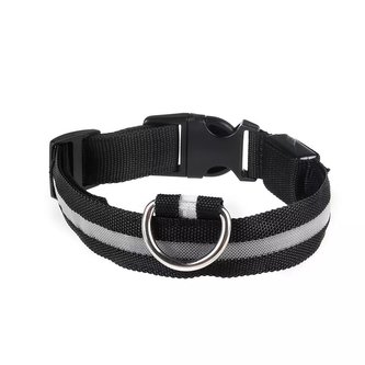 LED Obojek pro psa Mesh /Černá XL