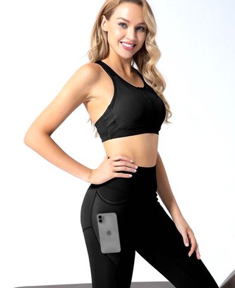 Sportovní set Bum lift Melody s kapsou, černá XL