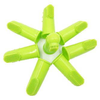 Super měkký zubní kartáček pro mazlíčky 5,4cm Zelená