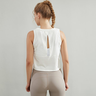 Sportovní volný top, bílá L