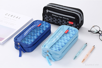 Penál Etue Wondefull, 2 patra na zip, 1 ks, A9301 Černá