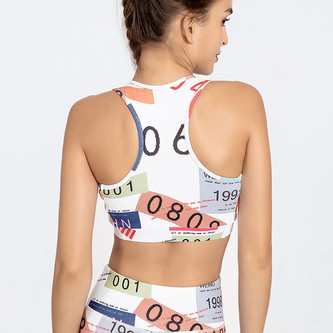 Sportovní podprsenka s potiskem Numbers L
