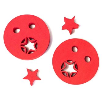 Nadlehčovací kroužky HVĚZDIČKA  Červená