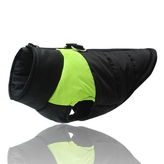 Zimní vesta Černo Zelená M