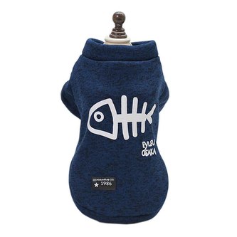 Mikina pro psa rybí kost - Navy modrá L