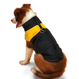 Zimní vesta Černo Žlutá L