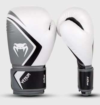 Boxerské rukavice Venum Contender 2.0 bílo/šedá 16oz Boxerské rukavice Venum Contender 2.0 bílo/šedá 16oz