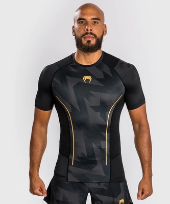Rashguard Venum Razor černo-zlatá krátký rukáv M