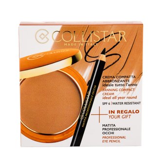 Collistar Tanning Compact Cream krémový pudr 9 g + tužka na oči Black 0,80 g