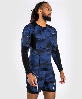 Rashguard Venum Electron 3.0 dlouhý rukáv modrá XL