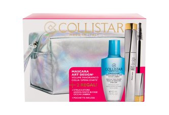 Collistar Art Design řasenka 12 ml + dvoufázový odličovací přípravek Gentle Two Phase 50 ml + kosmetická taštička